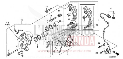 ETRIER DE FREIN AVANT NC700SDE de 2014